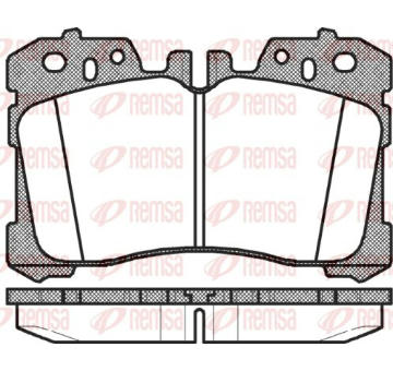 Sada brzdových destiček, kotoučová brzda KAWE 1320 00