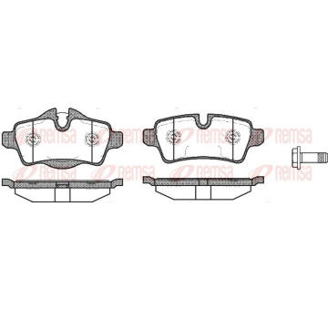 Sada brzdových destiček, kotoučová brzda KAWE 1344 00