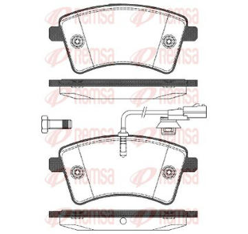 Sada brzdových destiček, kotoučová brzda KAWE 1351 01