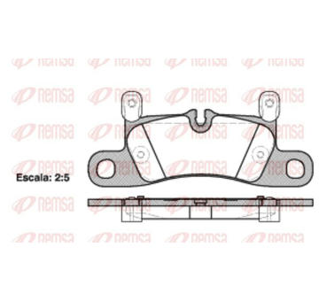 Sada brzdových destiček, kotoučová brzda KAWE 1379 20