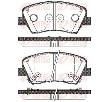 Sada brzdových destiček, kotoučová brzda KAWE 1412 32