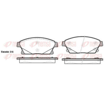 Sada brzdových destiček, kotoučová brzda KAWE 1431 02