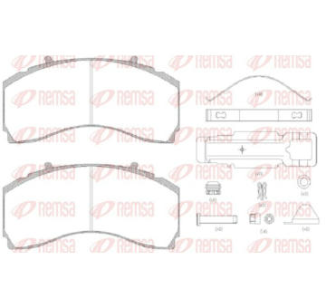 Sada brzdových destiček, kotoučová brzda KAWE JCA1480.80