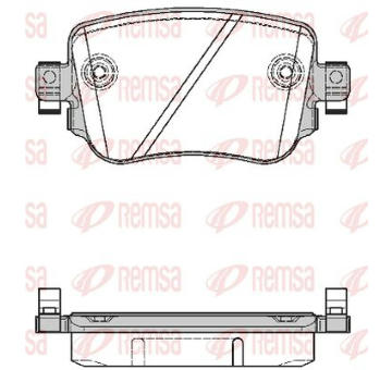 Sada brzdových destiček, kotoučová brzda KAWE 1549 08