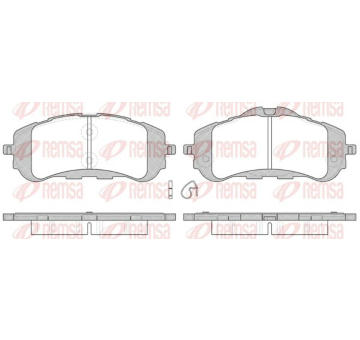 Sada brzdových destiček, kotoučová brzda KAWE 1559 00