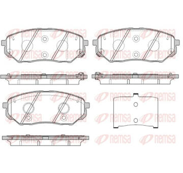 Sada brzdových destiček, kotoučová brzda KAWE 1661 02