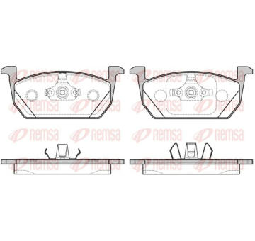 Sada brzdových destiček, kotoučová brzda KAWE 1710 00