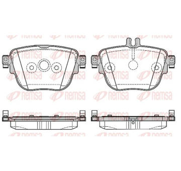 Sada brzdových destiček, kotoučová brzda KAWE 1792 00