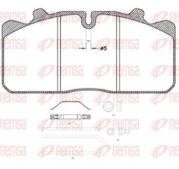 Sada brzdových destiček, kotoučová brzda KAWE JCA658.30