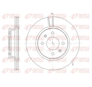 Brzdový kotouč KAWE 61424 10