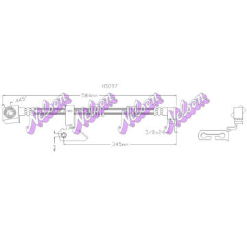 Brzdová hadice KAWE H5097