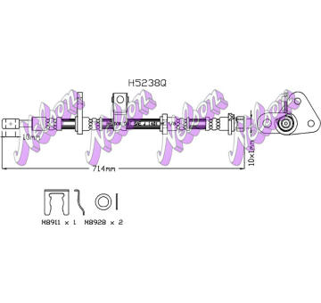 Brzdová hadice KAWE H5238Q