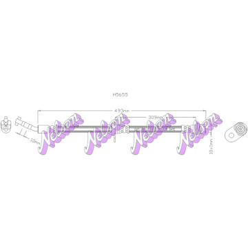 Brzdová hadice KAWE H5655