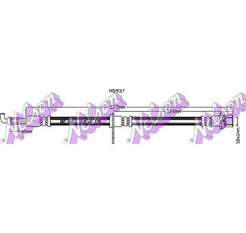 Brzdová hadice KAWE H5937