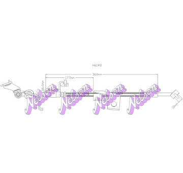 Brzdová hadice KAWE H6148