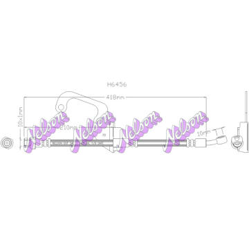 Brzdová hadice KAWE H6456