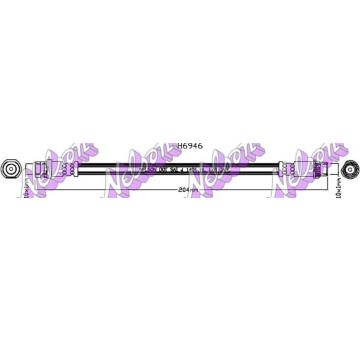Brzdová hadice KAWE H6946