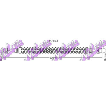 Brzdová hadice KAWE H7583