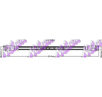 Brzdová hadice KAWE H7694