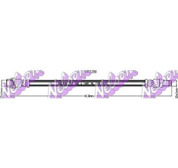 Brzdová hadice KAWE H7728