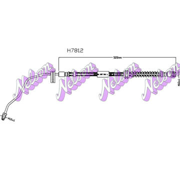 Brzdová hadice KAWE H7812