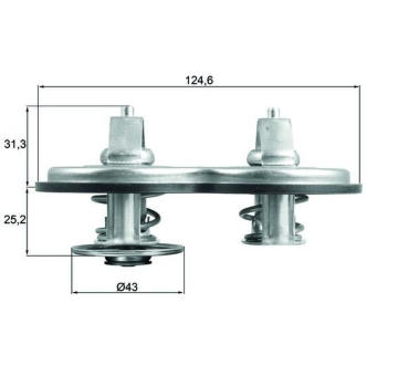 Termostat, chladivo MAHLE TX 141 83