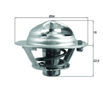 Termostat, chladivo MAHLE TX 166 85D