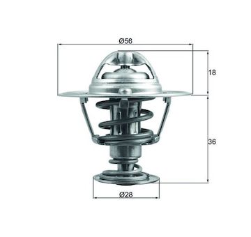 Termostat, chladivo MAHLE TX 199 88D