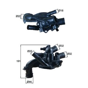 Termostat, chladivo MAHLE TM 46 105