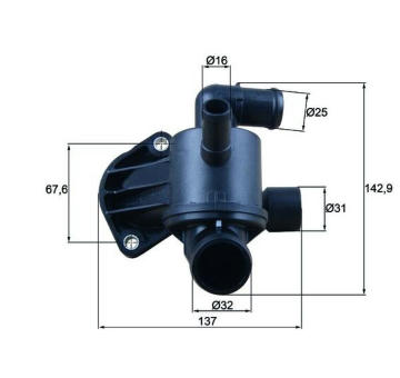 Termostat, chladivo MAHLE TH 57 87