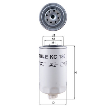 Palivový filtr MAHLE KC 186