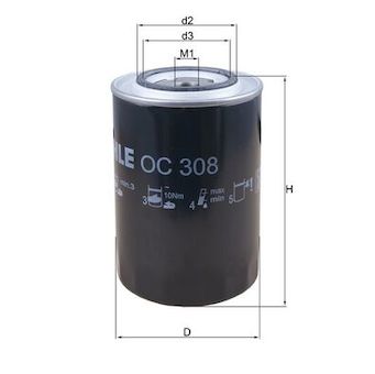 Olejový filtr MAHLE OC 308