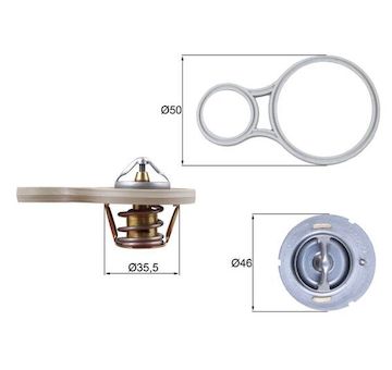 Termostat, chladivo MAHLE TX 255 91