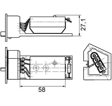 Odpor, vnitřní tlakový ventilátor MAHLE ABR 11 000P