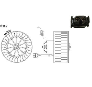 vnitřní ventilátor MAHLE AB 44 000S