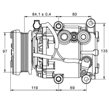 Kompresor klimatizácie MAHLE ACP 106 000P