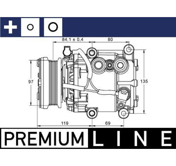 Kompresor, klimatizace MAHLE ACP 106 000P