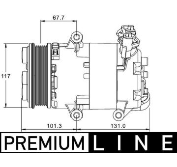 Kompresor, klimatizace MAHLE ACP 1330 000P