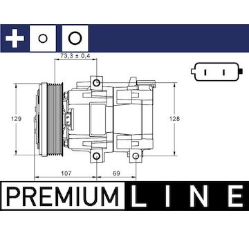 Kompresor, klimatizace MAHLE ACP 855 000P