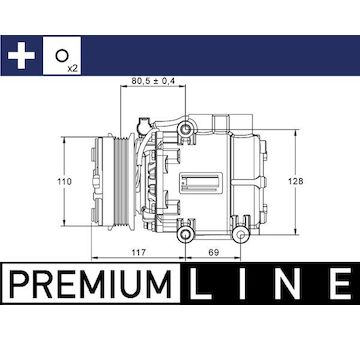 Kompresor, klimatizace MAHLE ACP 858 000P