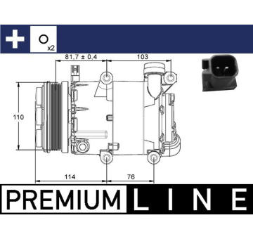 Kompresor, klimatizace MAHLE ACP 866 000P