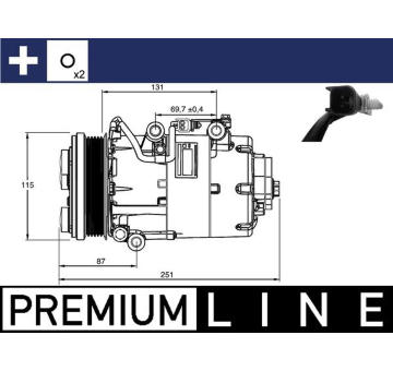 Kompresor, klimatizace MAHLE ACP 868 000P