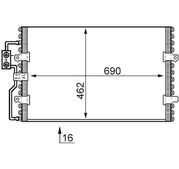 Kondenzátor, klimatizace MAHLE AC 152 000S