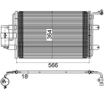 Kondenzátor, klimatizace MAHLE AC 180 000S