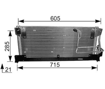Kondenzátor, klimatizace MAHLE AC 214 000S