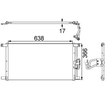 Kondenzátor, klimatizace MAHLE AC 246 000S