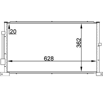 Kondenzátor, klimatizace MAHLE AC 258 000P