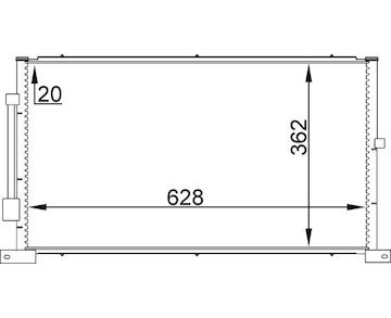 Kondenzátor, klimatizace MAHLE AC 258 000S