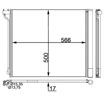 Kondenzátor, klimatizace MAHLE AC 269 000P