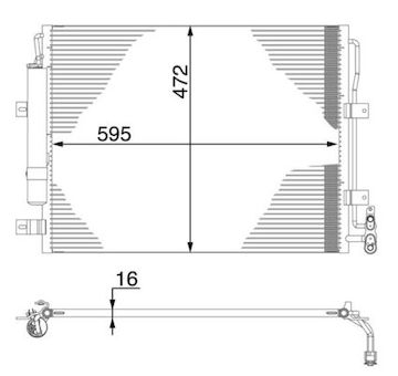 Kondenzátor, klimatizace MAHLE AC 273 000S